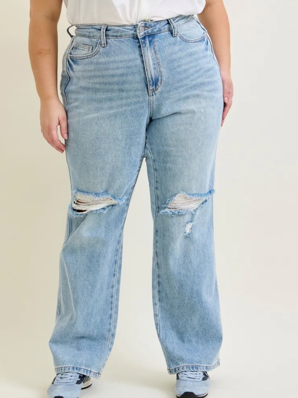 Judy Blue Brenda Rigid Magic 90's Straight Destroyed Jeans 28